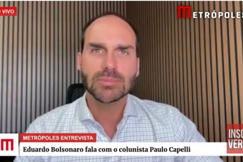 Eduardo Bolsonaro vê Lula como “coadjuvante” e Moraes como “mal pior” Em entrevista ao Metrópoles, o deputado federal Eduardo Bolsonaro afirmou que no cenário político hoje Lula é “apenas um coadjuvante”