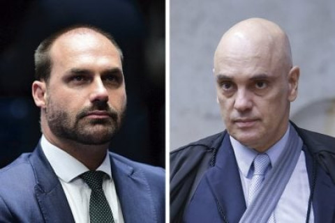 Moraes bloqueia contas, Pix e bens de Eduardo Bolsonaro O deputado permanece nos Estados Unidos e é investigado por ações contra o Brasil no exterior.